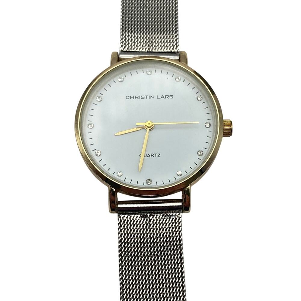 Christin Lars Unisex Minimalist Watch 32mm - New Battery - Mesh Adjustable Band